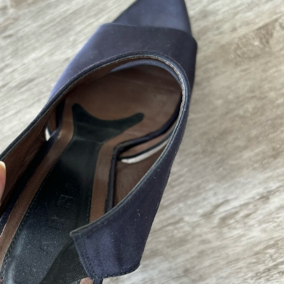 MARNI Platform Heels Satin Black Blue Size 39 Ready To Wear Spring 2008 - Picture 7 of 13